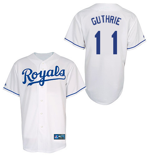 Jeremy Guthrie #11 Youth Baseball Jersey-Kansas City Royals Authentic Home White Cool Base MLB Jersey